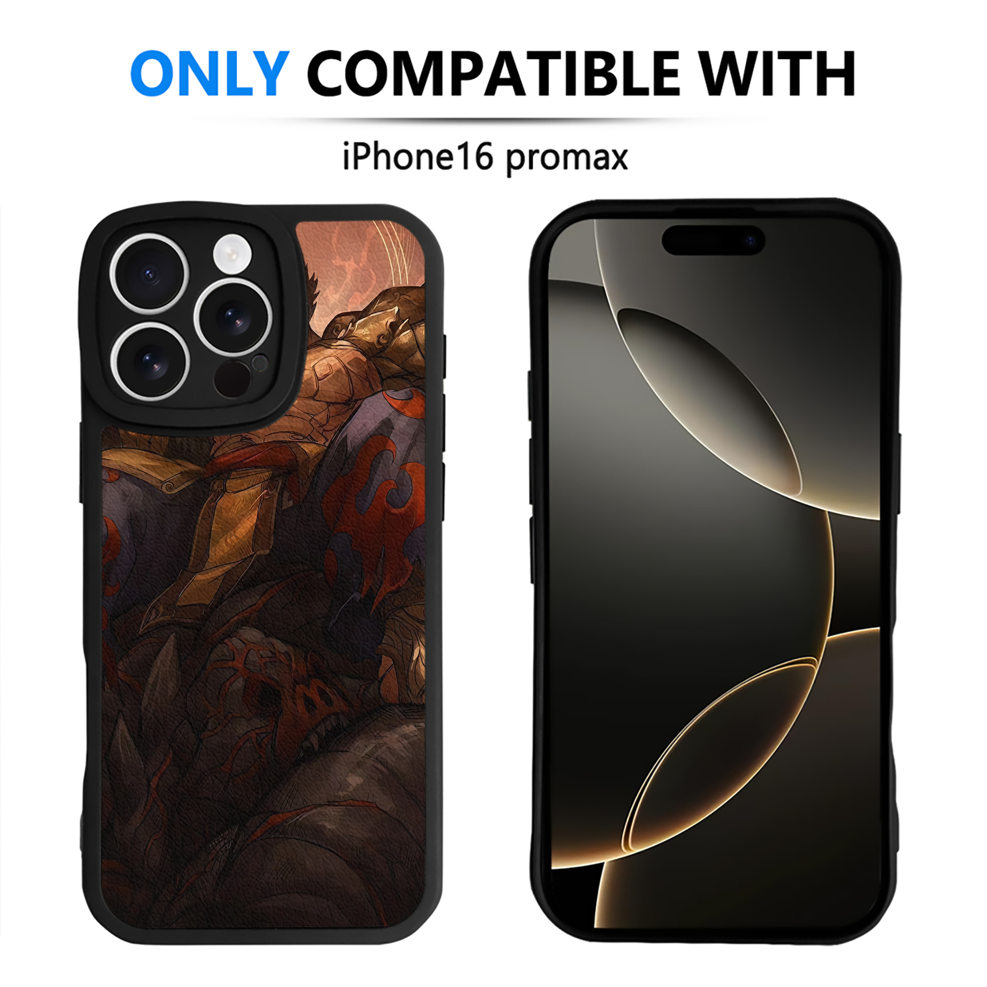 （画像用） 北斗の拳 Fist of the North Star 【iPhone 16シリーズ対応】シリコンスマホケース（レザー調） 材質：シリコン